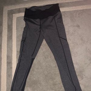 Grey with black accent Lululemon leggings